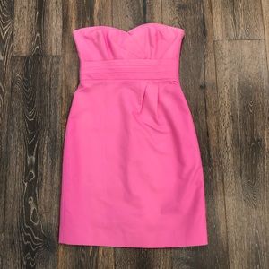 J. Crew pink strapless dress